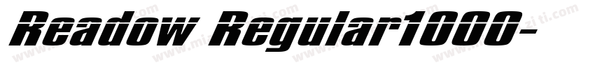 Readow Regular1000字体转换